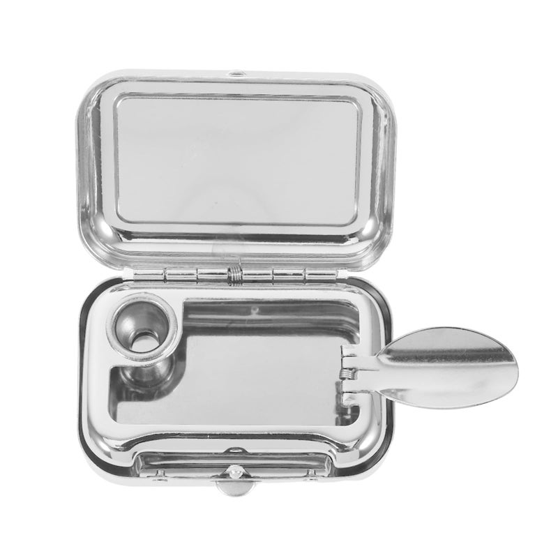 Mini Stainless Steel Pocket Ashtray with Lid Portable Windproof for Outdoor Travel Car Home - Image 2