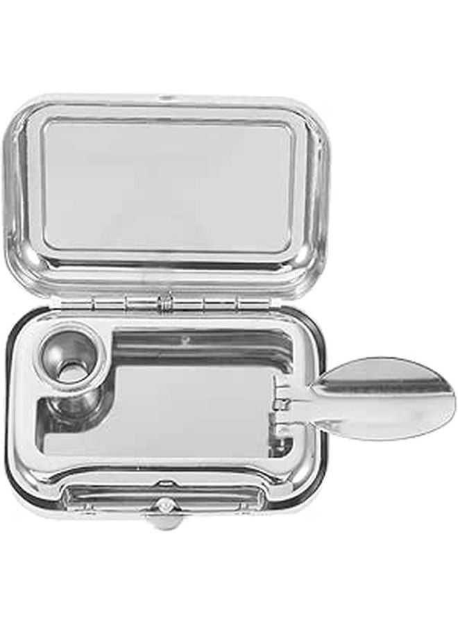 Mini Stainless Steel Pocket Ashtray with Lid Portable Windproof for Outdoor Travel Car Home - Image 1
