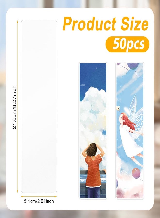 XIHIRCD عبوة من 50 ظرفًا لتغليف الكتب، مقاس 21 × 5 سم، أكياس شفافة لتغليف الكتب، سمك 0.12 مم، أكياس بلاستيكية حرارية لتغليف الكتب لمحبي الكتب ومحبي الطبيعة. - Image 2