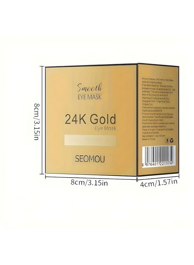 ZEVON 24K Gold Dark Circle Remover for Women and Men- Eye Mask and Eye Patches for Dark Circles,Beauty Eye Serum and Gel - Reduce Wrinkles,Moisturizing, Improves Elasticity (60 Patches) - Image 3