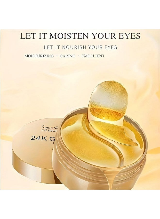 ZEVON 24K Gold Dark Circle Remover for Women and Men- Eye Mask and Eye Patches for Dark Circles,Beauty Eye Serum and Gel - Reduce Wrinkles,Moisturizing, Improves Elasticity (60 Patches) - Image 5