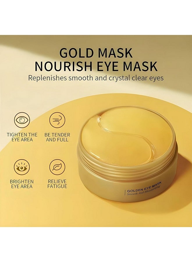 ZEVON 24K Gold Dark Circle Remover for Women and Men- Eye Mask and Eye Patches for Dark Circles,Beauty Eye Serum and Gel - Reduce Wrinkles,Moisturizing, Improves Elasticity (60 Patches) - Image 2