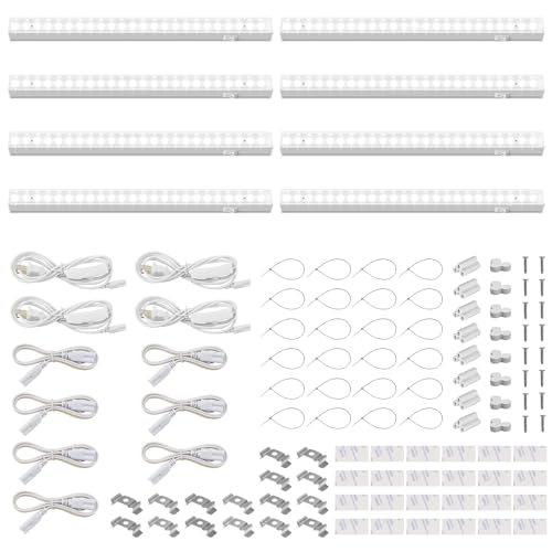Barrina Grow Lights for Indoor Plants, 1ft Plant Lights for Indoor Growing, 5000K White Full Spectrum Grow Light, Individual Switch, T5 Grow Light Strip, Plug and Play, 8-Pack - Image 1