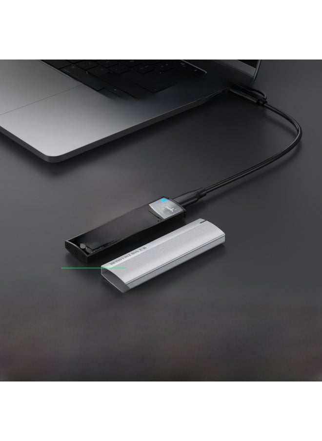 Generic Hot Sale M.2 NVME/SATA Solid State Hard Disk Box Private Model Aluminum Alloy SSD Mobile Hard Disk Box-Color:NGFF Silver  - Image 4