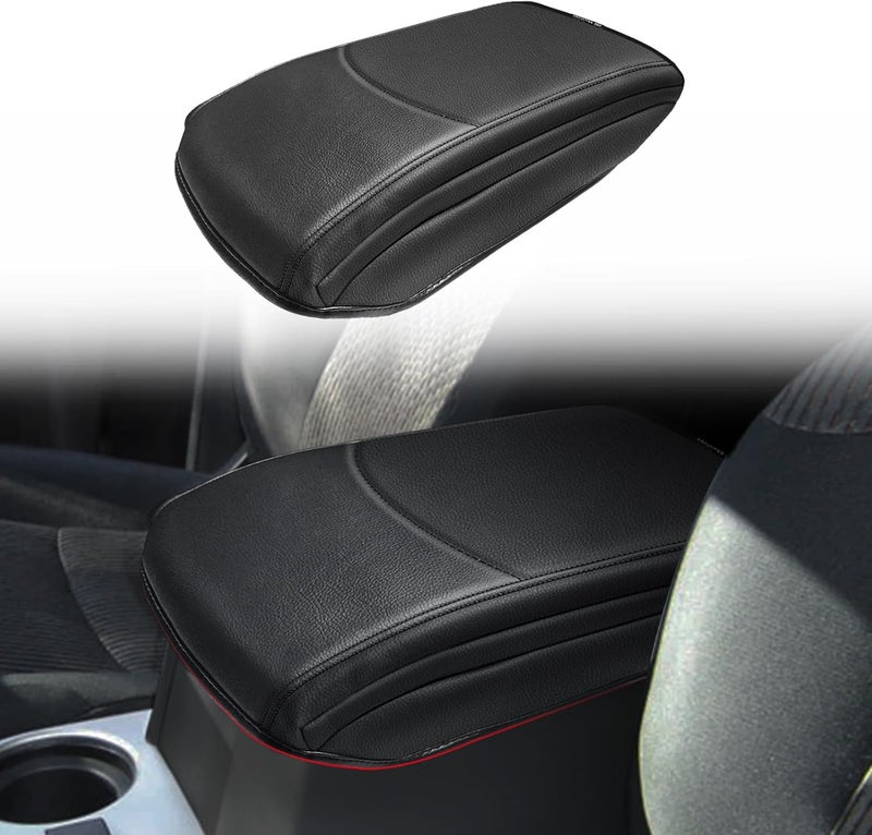 Muslogy Center Console Armrest Cover Fit for Toyota 4Runner 2010-2024 Accessories, Comfort Armrest Pad Console Lid Cushion Vegan Leather 1-Inch Extra Thick - Image 1