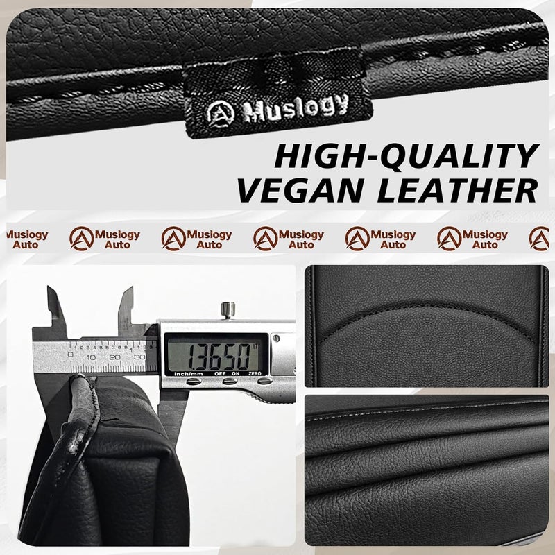 Muslogy Center Console Armrest Cover Fit for Toyota 4Runner 2010-2024 Accessories, Comfort Armrest Pad Console Lid Cushion Vegan Leather 1-Inch Extra Thick - Image 4