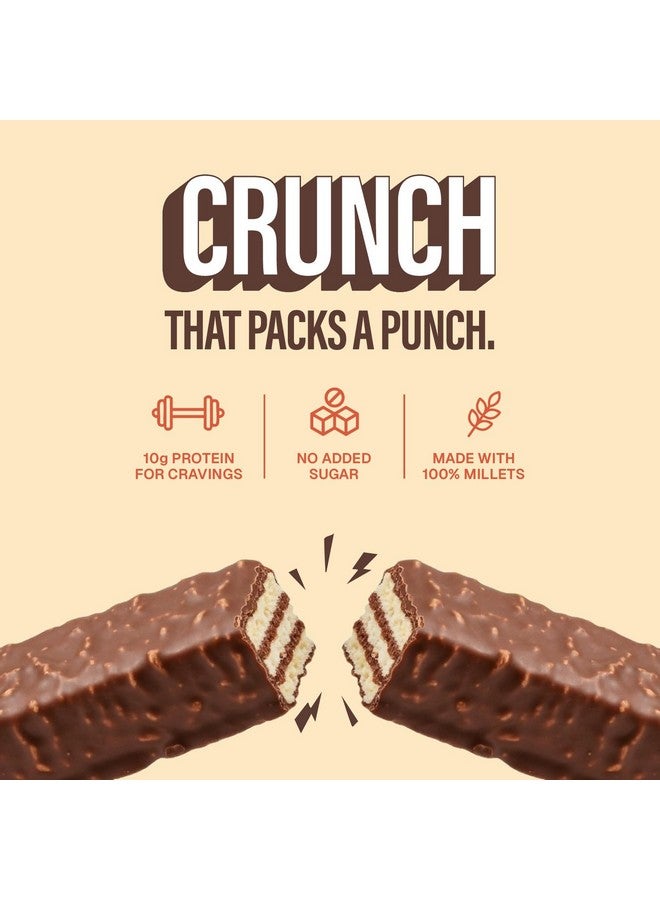 Phab Millet Wafers - Choco Truffle | 10g Protein | 0 Sugar, No Maida, No Preservatives, No Trans Fat | Millet Goodness (Bajra) | Gluten-Free Healthy Snack | Desk-to-Gym Snack | Pack of 10 - Image 4