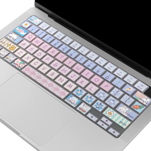 DSINFOYO Cute Silicone Keyboard Cover for 2021-2024 MacBook Air 13.6" 15" A2941 A3114 A2681 A3113, MacBook Pro 14" 16" A2442 A2779 A2918 A2992 A2485 A2780 A2991 A3112 A3401 A3406 M4 M3 M2 M1 Max,Cute Bunny - Image 5