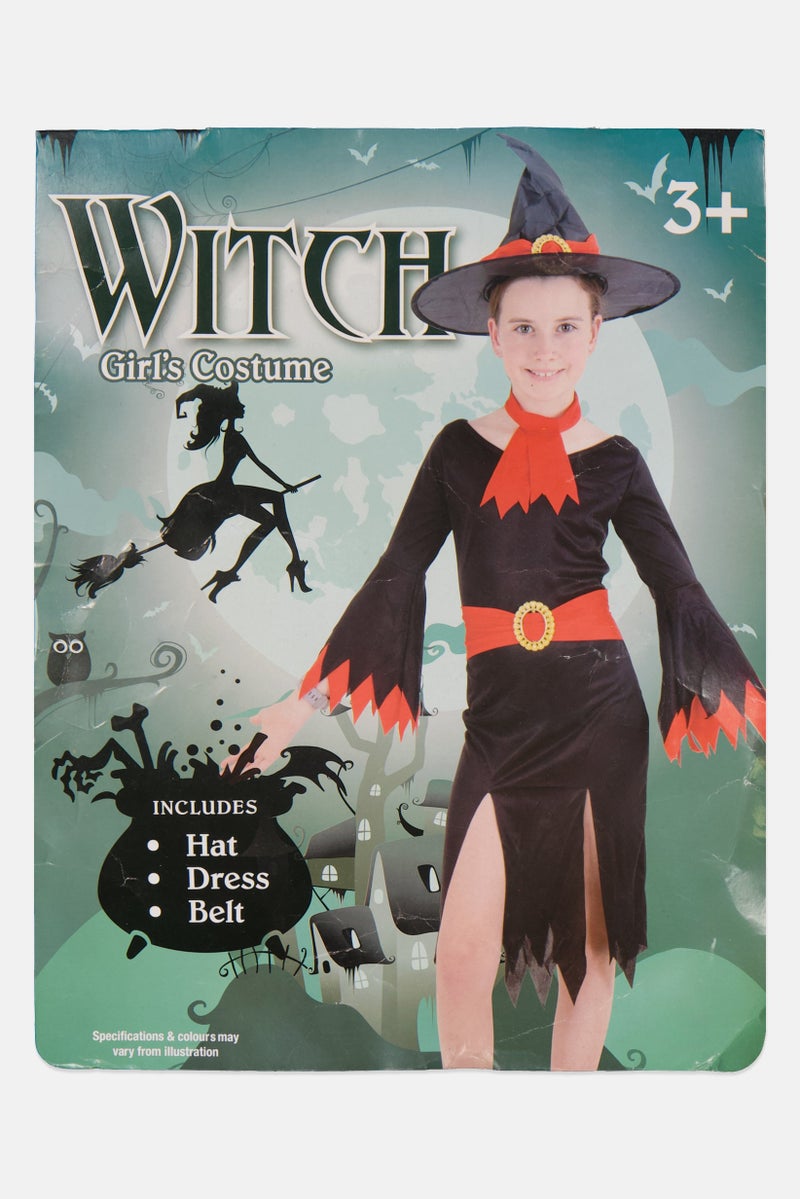 Chamdol Witch Girl Halloween Costume, Black - Image 1