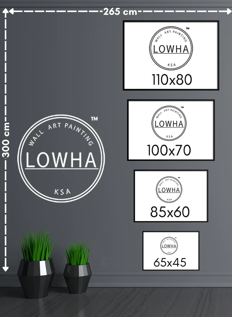 LOWHA Canvas Wall Art Stretched Over Wooden Frame with Arches Retro Style Art Pattern Painting