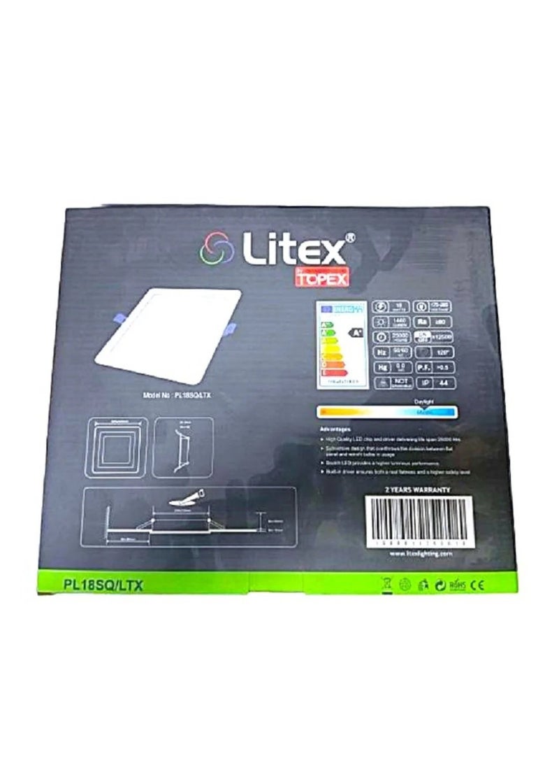 Litex Flora Led Surface Square Panel Light 18W 6500K - Image 5