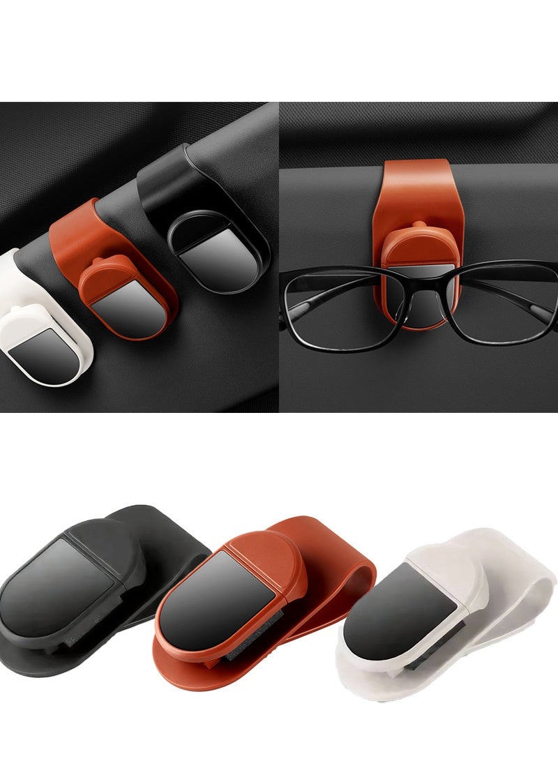 3pcs Car Eyeglass Storage Clip Sun Visor Sunglasses Holder Ticket Card Eyeglasses Clip for Car Interior Accessories - Image 1