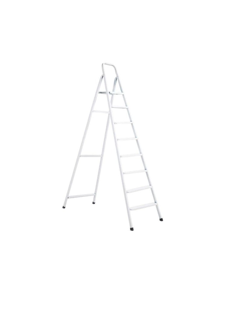 ROBUSTLINE Robustline Heavy Duty Steel Ladder, Ultra Stable Folding Ladder. (9 Step, White)  - Image 2