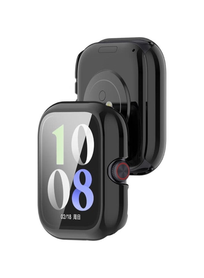 KMaxAI Protective Film And Case For Vivo/Iqoo Watch Gt, All-In Full Coverage, Watch Face Screen Protector & Protective Cover, Anti-Fingerprint Hard Case + Tempered Glass Film, Black - Image 2