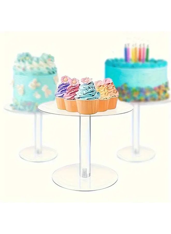 Acrylic Cake Stand Multi-Tiered Display Model S Reusable Easy Clean Tray - Image 1