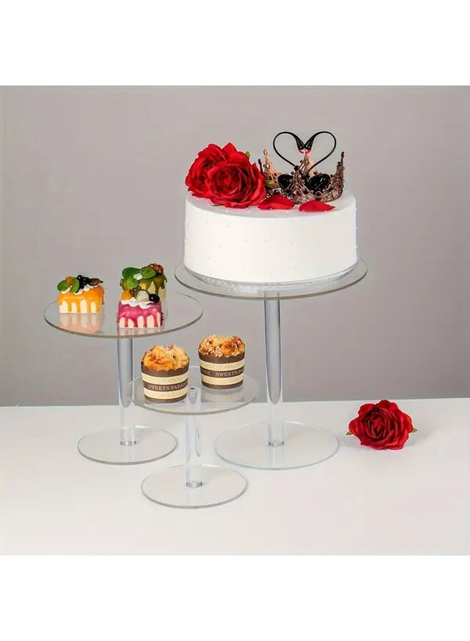 Acrylic Cake Stand Multi-Tiered Display Model S Reusable Easy Clean Tray - Image 4