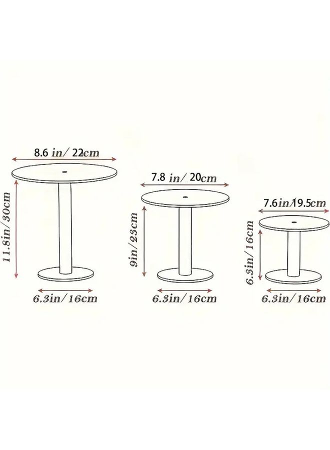 Acrylic Cake Stand Multi-Tiered Display Model S Reusable Easy Clean Tray - Image 2
