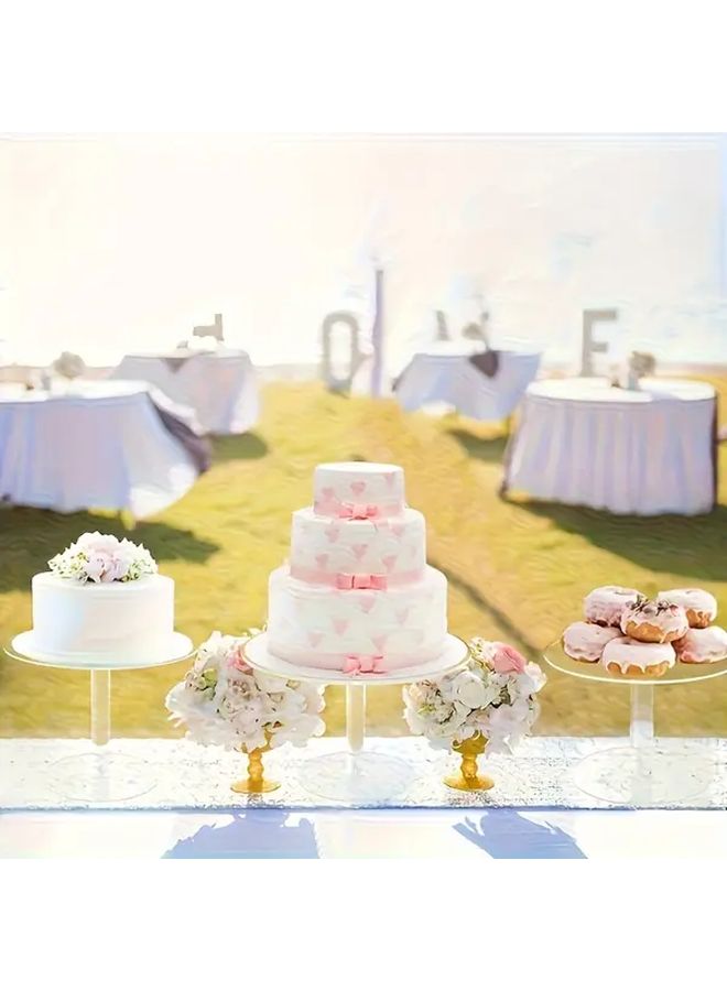 Acrylic Cake Stand Multi-Tiered Display Model S Reusable Easy Clean Tray - Image 5