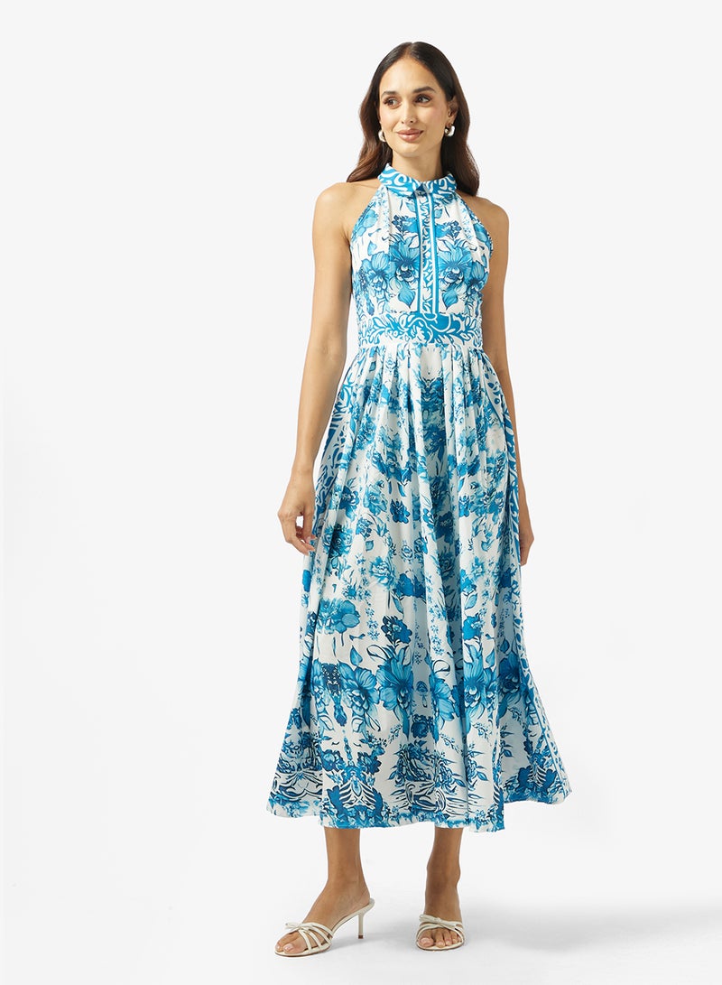 ELLA Monochrome Print Dress - Image 1