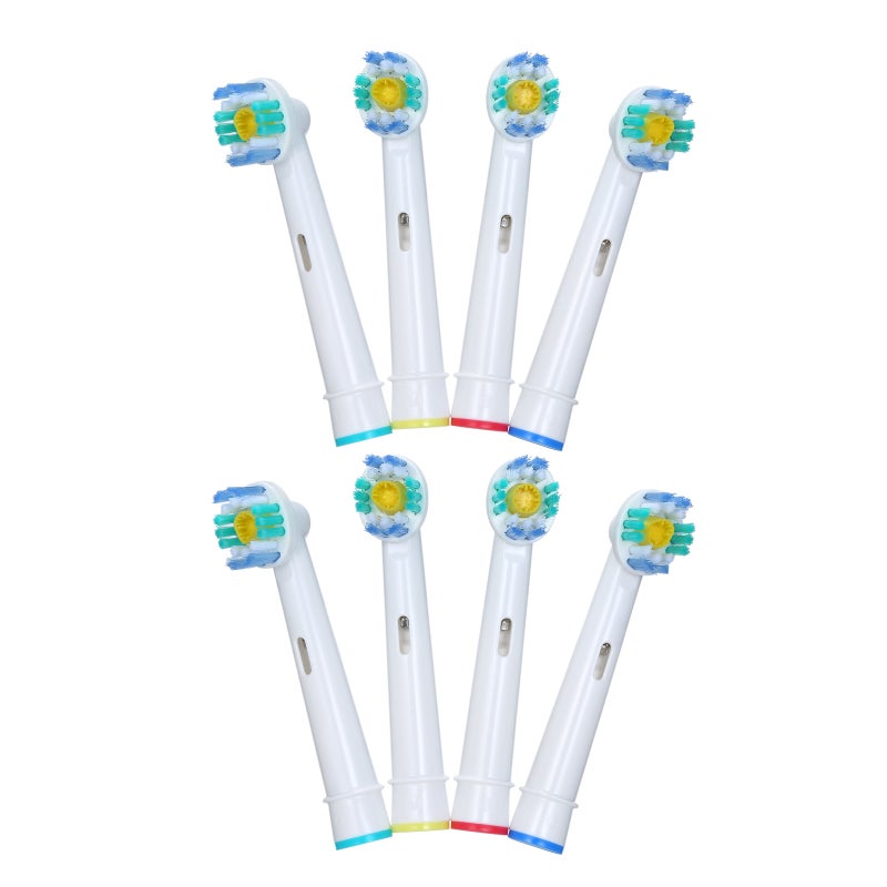 Replacement Toothbrush Heads 4 Pcs Extra Soft Bristles - Universal Fit For Oral-B Rechargeable Toothbrushes Color-Coded Rings For Family Sharing For Sensitive Gum Care At Home - Image 1
