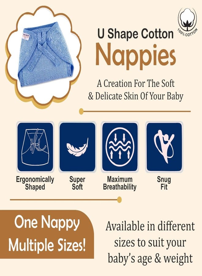 Bumsies Tie up Nappy For Babies, Reusable, Washable Soft Muslin Cotton Nappy/Langot for New Born Baby | Gentle on Baby Skin | Helps in Potty Training | 0-1 months | Pack of 5 | Printed - Image 4