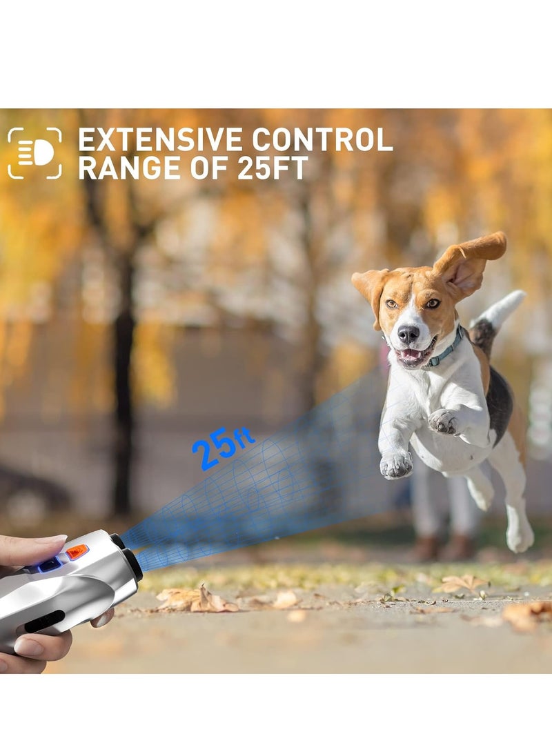 Furtey - Dog Barking Control Devices Dual Sensor Anti Barking Device with Training/Deterrent Modes Dog Whistle to Stop Barking Ultrasonic Dog Barking Deterrent with LED Flashlight 25 FT Range Rechargeable - Image 1