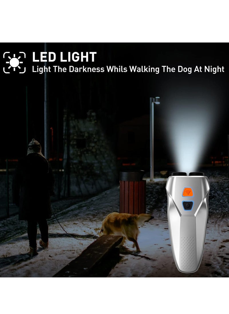 Furtey - Dog Barking Control Devices Dual Sensor Anti Barking Device with Training/Deterrent Modes Dog Whistle to Stop Barking Ultrasonic Dog Barking Deterrent with LED Flashlight 25 FT Range Rechargeable - Image 1