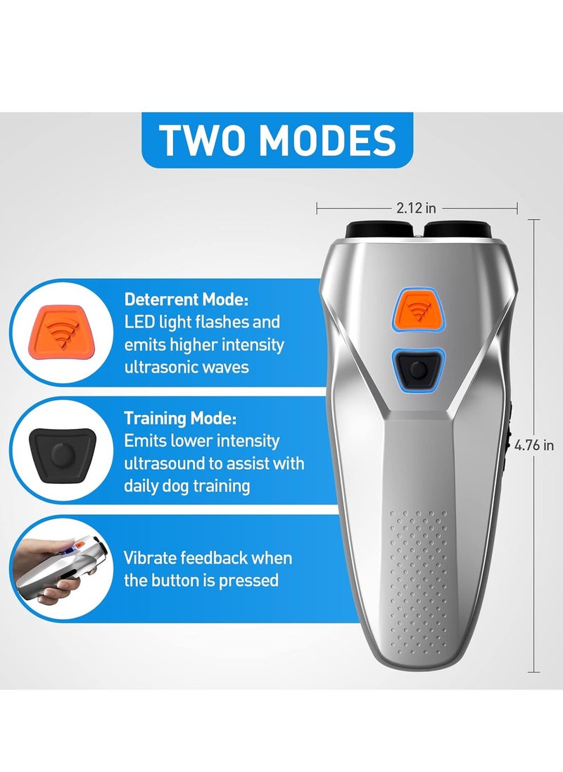 Furtey - Dog Barking Control Devices Dual Sensor Anti Barking Device with Training/Deterrent Modes Dog Whistle to Stop Barking Ultrasonic Dog Barking Deterrent with LED Flashlight 25 FT Range Rechargeable - Image 1