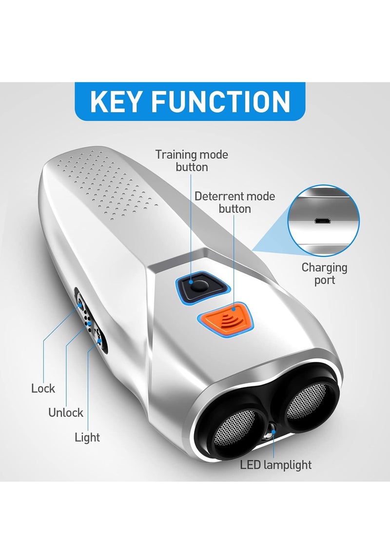 Furtey - Dog Barking Control Devices Dual Sensor Anti Barking Device with Training/Deterrent Modes Dog Whistle to Stop Barking Ultrasonic Dog Barking Deterrent with LED Flashlight 25 FT Range Rechargeable - Image 1
