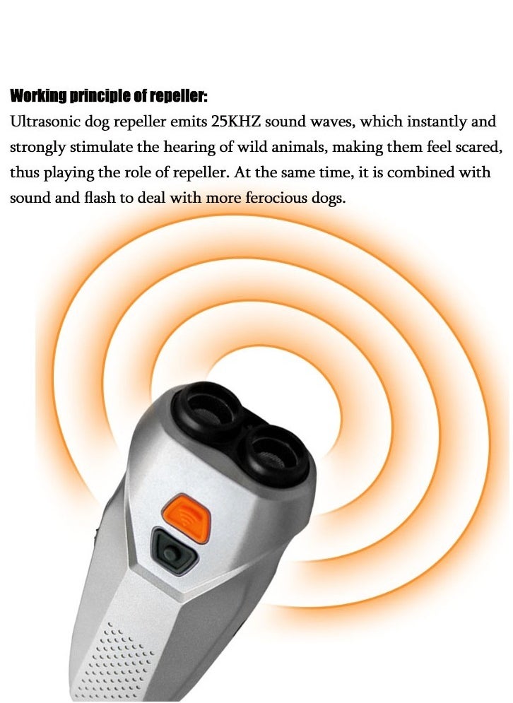 Furtey - Dog Barking Control Devices Dual Sensor Anti Barking Device with Training/Deterrent Modes Dog Whistle to Stop Barking Ultrasonic Dog Barking Deterrent with LED Flashlight 25 FT Range Rechargeable - Image 1