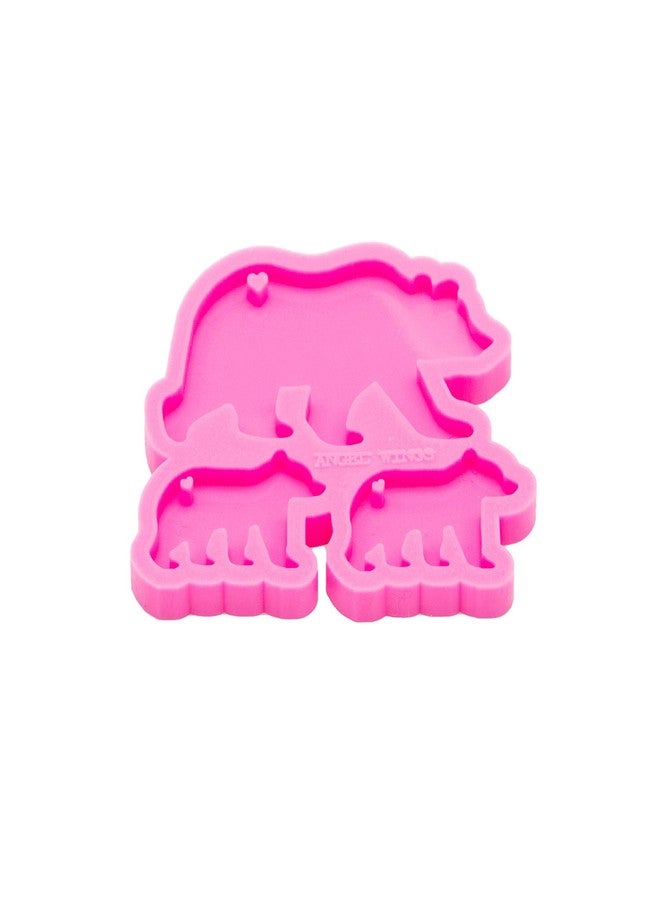 Angel Wings Super Glossy Bear Family Mold Mother and Baby Silicone Molds DIY Epoxy Resin Keychains Mould Custom Keychain Polymer Clay Moulds Earring Resin Mold - Image 3