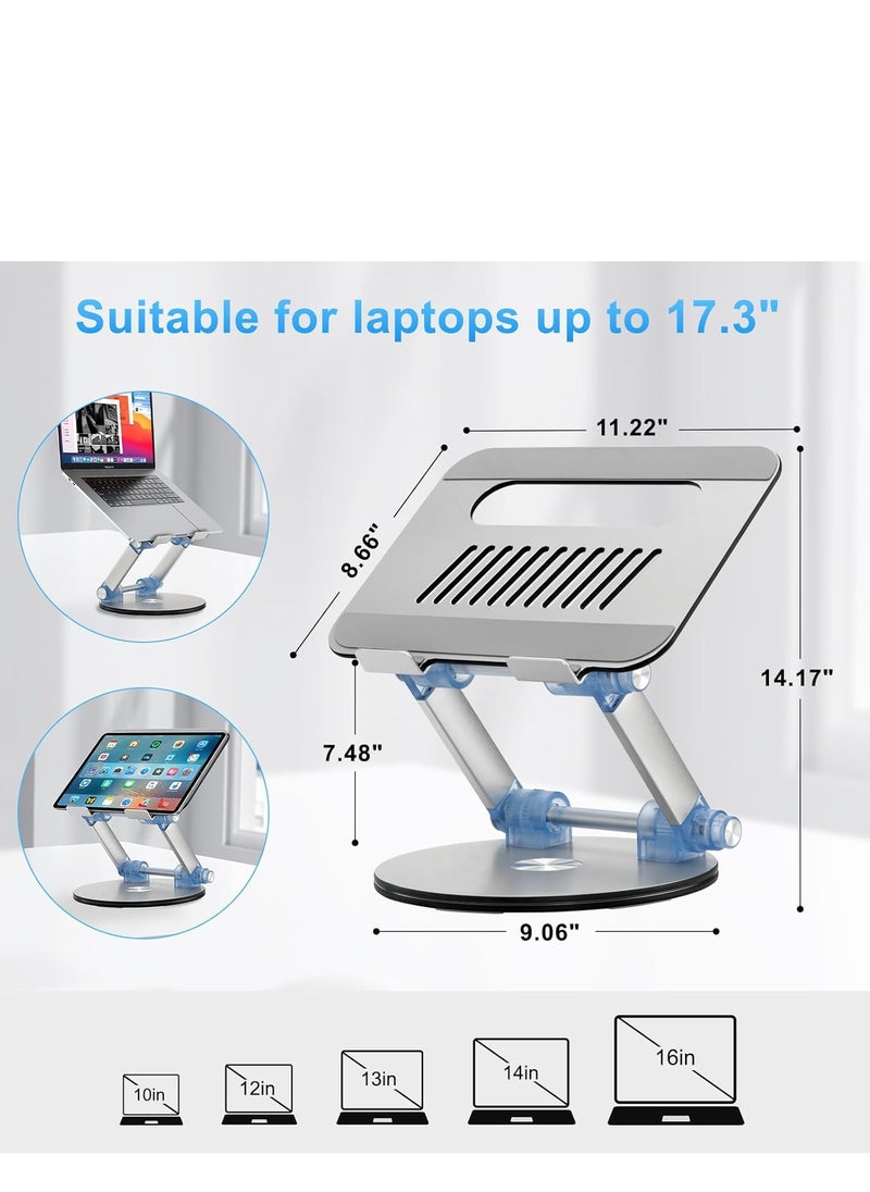 Yesido Yesido LP06 Foldable Laptop Stand - 360 Rotation - Silver  - Image 4