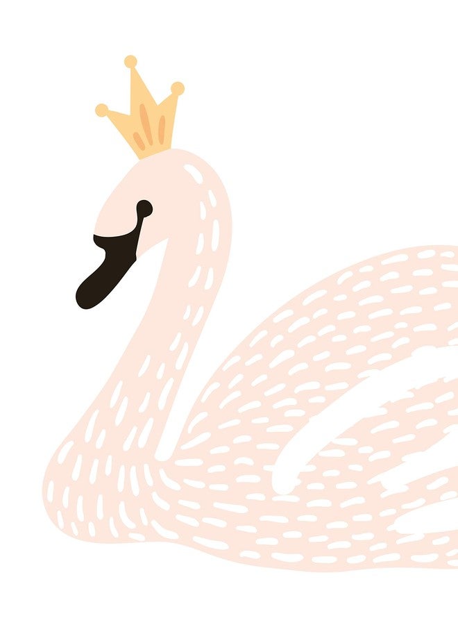 Simple Shapes Swan Lake - Vinyl Peel and Stick - Wallsticker (Pink) - Image 3