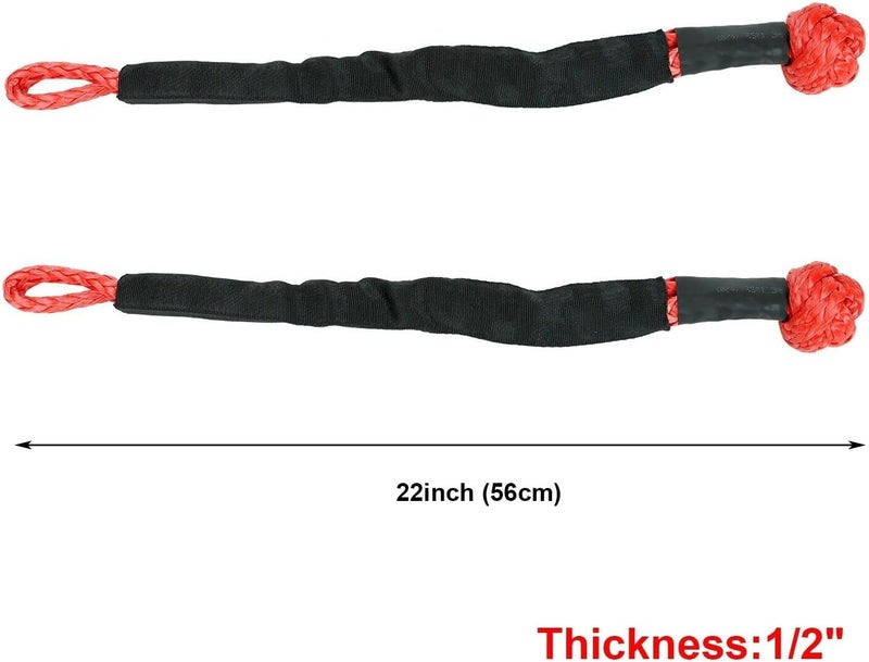 STMGW Heavy Duty Recovery Kit - 3" x 30' Tow Strap, 14,000 lbs Capacity with Soft Shackle and 8 Ton Pulley Winch Block - Image 4