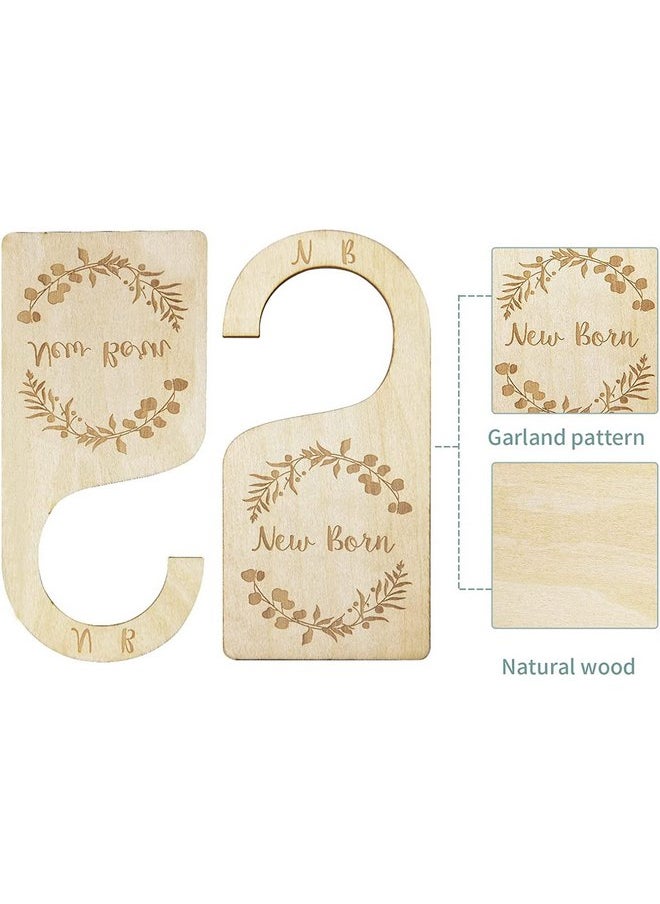 Generic - Generic Baby Closet Dividers, 7 Pcs Double-Sided Wooden Baby Closet Organizer from Newborn to 24 Months, Suitable for Home, Nursery Baby Clothes Organizer, Brown - Image 1