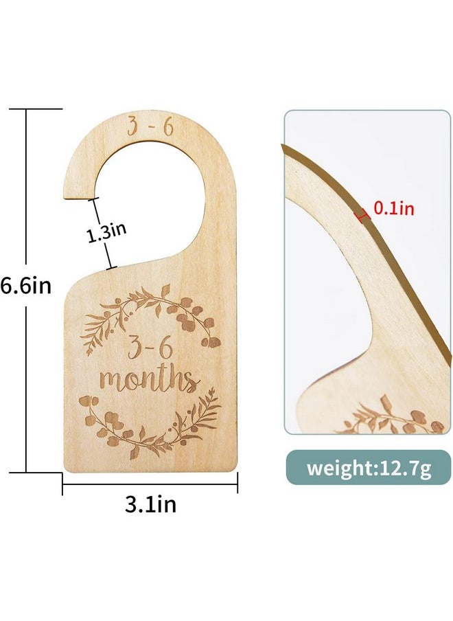 Generic - Generic Baby Closet Dividers, 7 Pcs Double-Sided Wooden Baby Closet Organizer from Newborn to 24 Months, Suitable for Home, Nursery Baby Clothes Organizer, Brown - Image 1