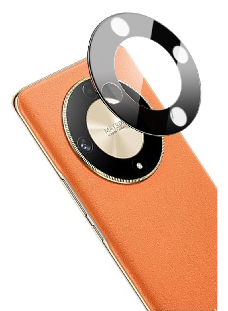 Tempered Glass 3D Camera Lens Protector For Honor X9b  - Black - Image 1