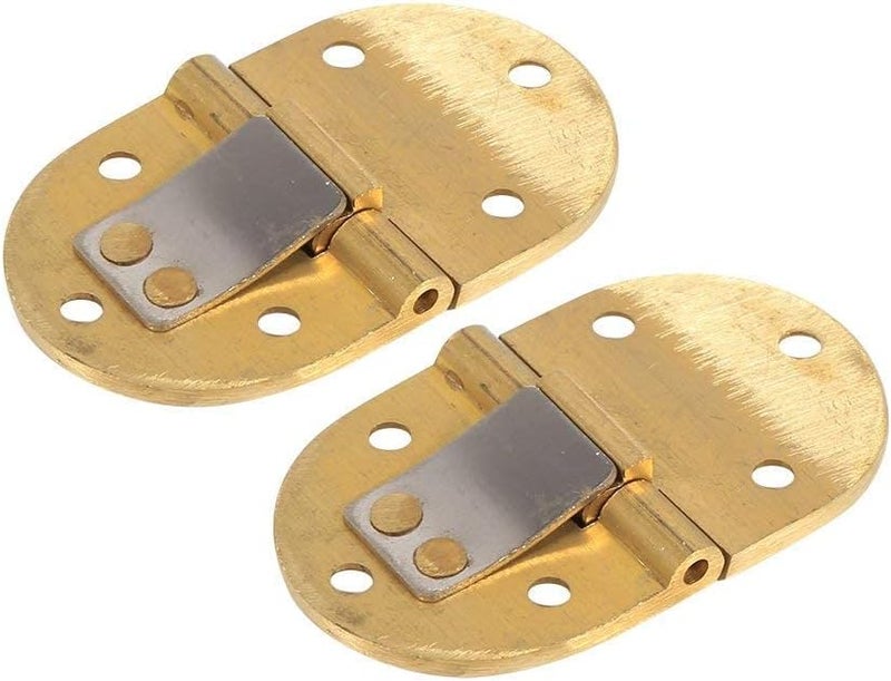 klarako 2Pcs Butler Tray Hinge, Brass Desk Drawer Hinges, 2-1/2"x1-1/2" with Screws Folding Flap, Roll Top Desk Hinges, Drop Front Desk Hinge - Image 4