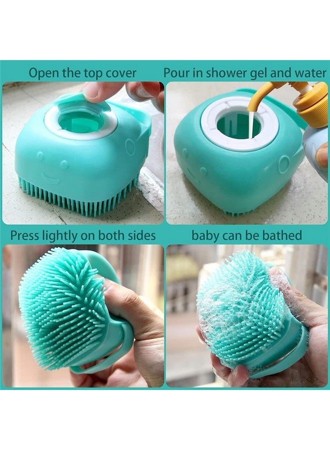 CONSONANTIAM Bath Brush For Cleaning Body, Silicone Body Scrubber With Soap & Shampoo Dispenser, Body Massage Brush For Babies, Kids, Men & Women (Multicolor) - Pack of 1 - Image 3