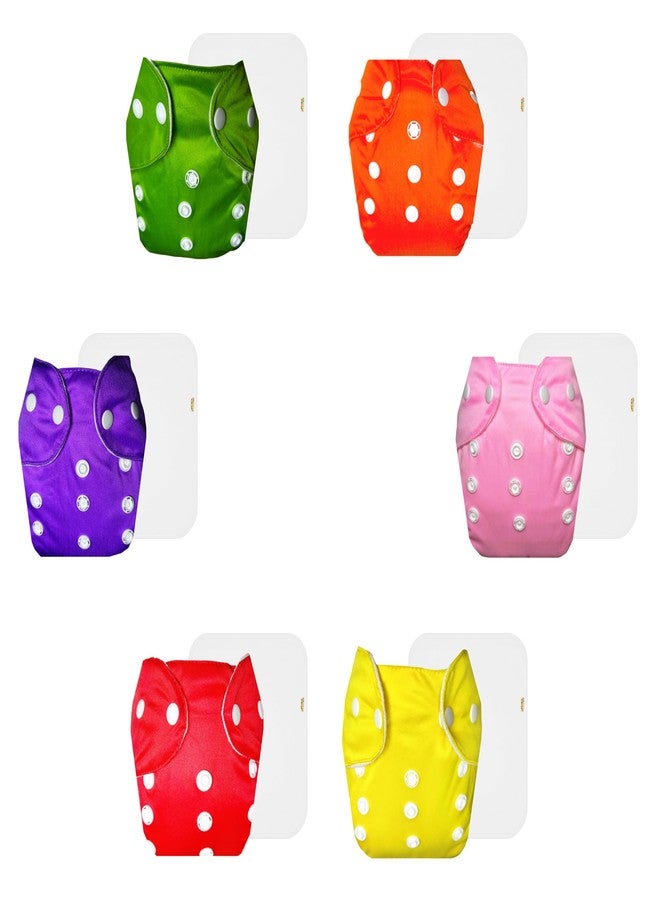 Dumbledo Lite Cloth Diaper with Cotton Insert (Pack of 6) | Hypoallergenic | Breathable | Travel Friendly | Everyday Diapering Essential | 3 Months - 2 Years | Unisex Baby - Image 1