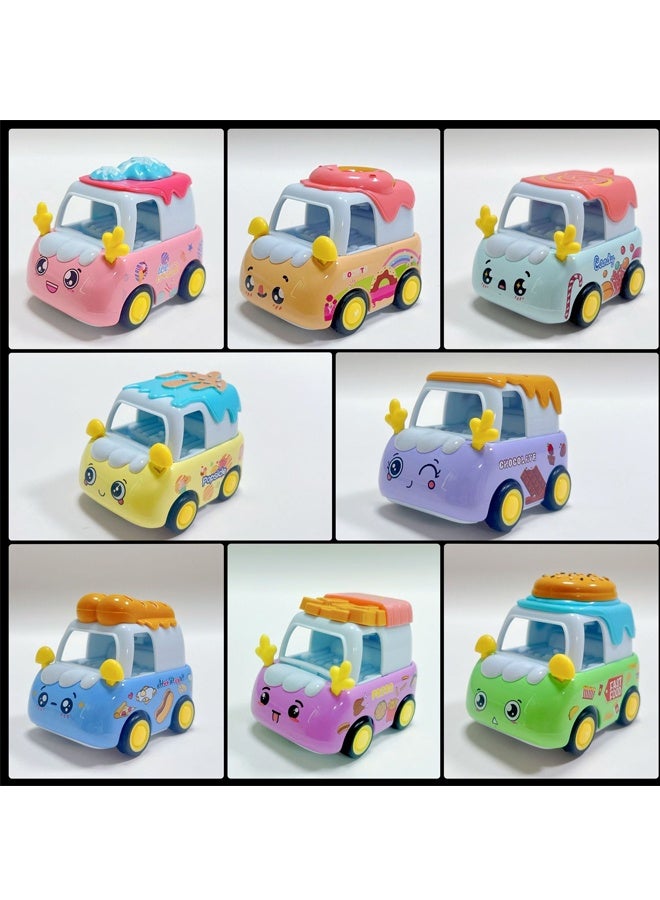 هالامودو 8 قطعة يموت صب الوجبات السريعة حلوى سبيكة مجموعة السيارات - سبيكة صغيرة لعبة المركبات مع برجر، الآيس كريم، الكعكة والدونات تصاميم - وظيفة سحب-العودة، تفاصيل واقعية - للأطفال في الأعمار 3+، البنات والفتيان - هدية عيد ميلاد، الحفلة المفضلات - Image 2