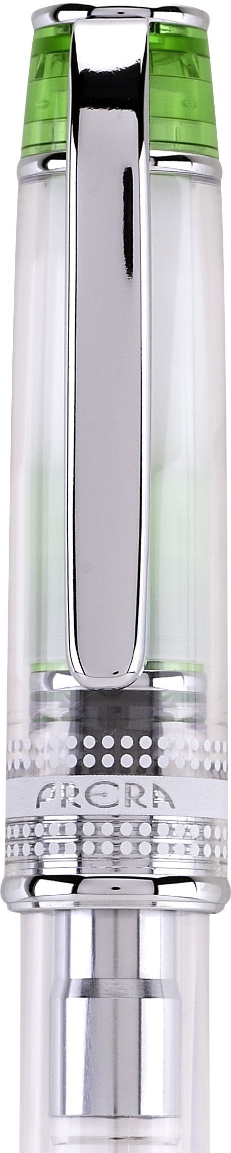 PILOT Prera Fountain Pen, Clear Barrel with Light Green/Silver Accents, Fine Nib (60816) - Image 5