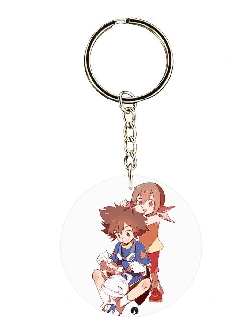 RKN Anime Digimon Double Side Printed Keychain