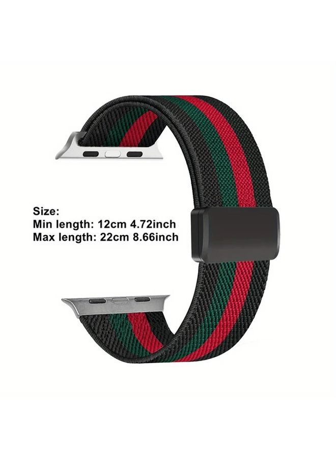 حلقة مرنة قابلة للتعديل متوافقة مع سوار ساعة iWatch بألوان مختلطة مقاس 4 42 44 45 49 مم - Image 2