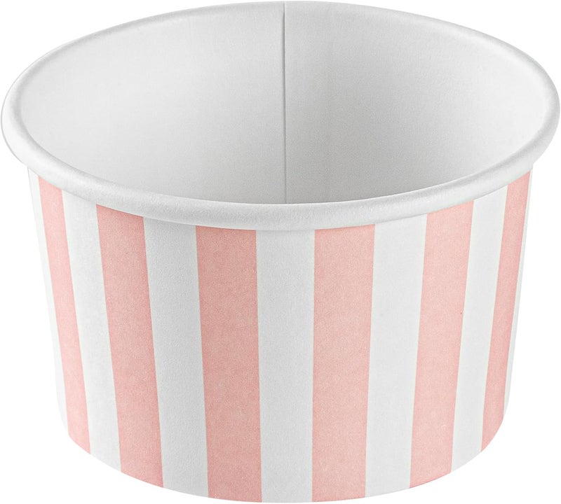 Restaurantware Coppetta 3Ounce Dessert Cups 50 Disposable Ice Cream Cups  Lids Sold Separately Sturdy Pink And White Paper FroYo Bowls For Hot And Cold Foods Perfect For Gelato Or Mousse - Image 2