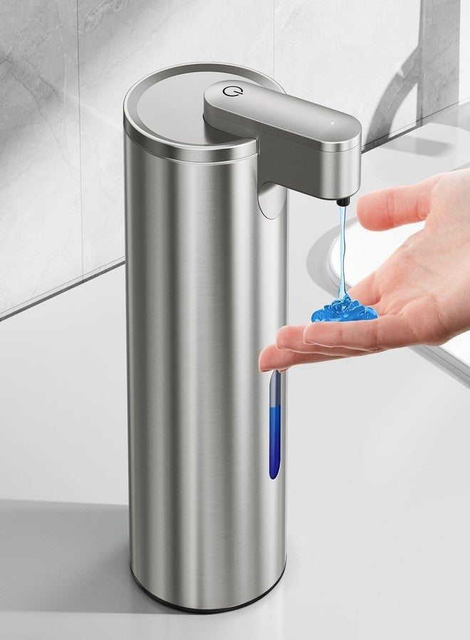 Fantictas Automatic Soap Dispenser Touchless, Stainless Steel 11.5 oz 3 Levels Adjustable Hand Soap Dispenser with Rechargeable Sensor Pump for Kitchen & Bathroom Liquid Soap - Image 1