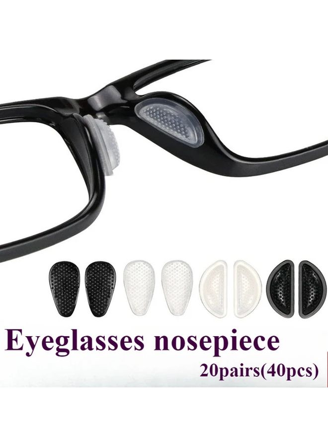 40 Pairs Black D Shaped Airbag Eyeglass Nose Pads Comfortable Breathable Anti Slip - Image 2