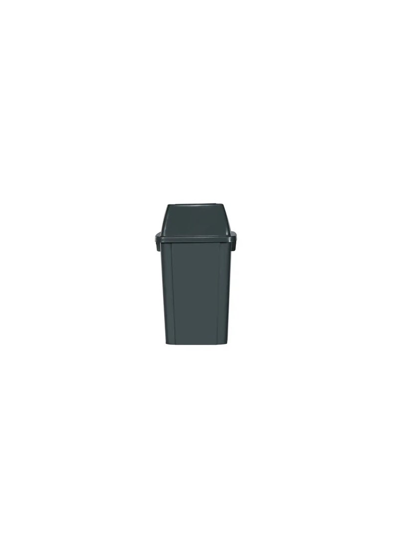 Amber Home 60L Flip Top Waste Bin Large Waste Bin With Swing Lid Durable Plastic Black Garbage Bin for Home, Office, or Bathroom - Image 3