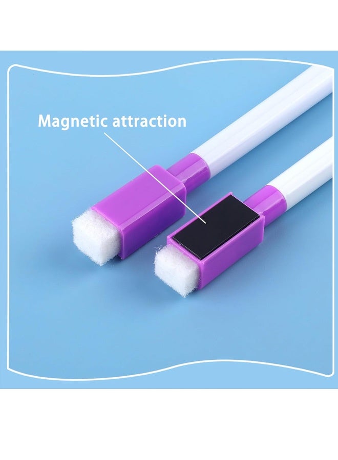 مجموعة من 8 أقلام تحديد مغناطيسية قابلة للمسح الجاف مع ممحاة - ألوان متنوعة، أقلام تحديد للسبورة البيضاء برأس دقيق للمعلمين والمكتب واللوازم المدرسية (تتضمن ممحاة مغناطيسية واحدة) - Image 5