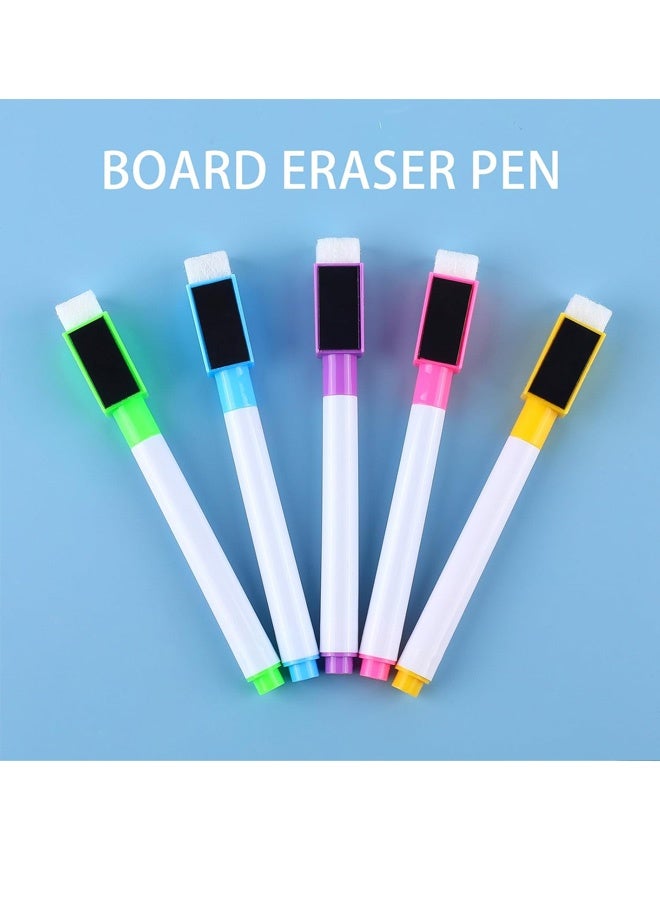مجموعة من 8 أقلام تحديد مغناطيسية قابلة للمسح الجاف مع ممحاة - ألوان متنوعة، أقلام تحديد للسبورة البيضاء برأس دقيق للمعلمين والمكتب واللوازم المدرسية (تتضمن ممحاة مغناطيسية واحدة) - Image 3